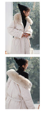 Load image into Gallery viewer, In the winter of 2018, the new Korean version of fur collar hooded down jacket women thickened white duck down long down jacket women 3038