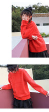 Load image into Gallery viewer, "Clearance seconds kill 76 yuan no refund no change" sweater women's round neck loose pullover sweater 921 in autumn and winter