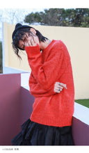 Load image into Gallery viewer, "Clearance seconds kill 76 yuan no refund no change" sweater women's round neck loose pullover sweater 921 in autumn and winter