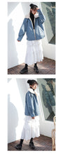 Load image into Gallery viewer, "Clearance seconds kill" winter fur collar locomotive clothing plus velvet women's jacket coat loose leather women 3069