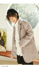 Load image into Gallery viewer, Spring and Summer 2019 New Korean Version Women's Medium and Long Leisure Suit Jacket Women's Loose Pure Color Small Suit 3081