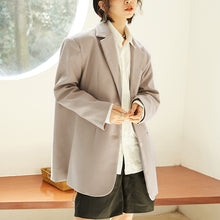 Load image into Gallery viewer, Spring and Summer 2019 New Korean Version Women's Medium and Long Leisure Suit Jacket Women's Loose Pure Color Small Suit 3081