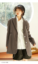 Load image into Gallery viewer, Spring and Summer 2019 New Korean Version Women's Medium and Long Leisure Suit Jacket Women's Loose Pure Color Small Suit 3081