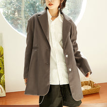 Load image into Gallery viewer, Spring and Summer 2019 New Korean Version Women's Medium and Long Leisure Suit Jacket Women's Loose Pure Color Small Suit 3081