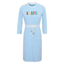 Load image into Gallery viewer, Newly fashioned women's round-collar embroidered A-shaped skirt in early spring of 2019