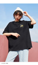 Load image into Gallery viewer, Spring 2009 cotton T-shirt Korean version women's loose BF jacket round collar cartoon short sleeve blouse 80160