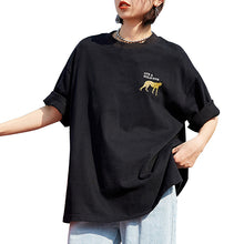 Load image into Gallery viewer, Spring 2009 cotton T-shirt Korean version women's loose BF jacket round collar cartoon short sleeve blouse 80160