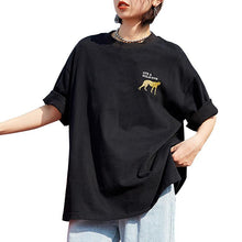 Load image into Gallery viewer, Spring 2009 cotton T-shirt Korean version women's loose BF jacket round collar cartoon short sleeve blouse 80160