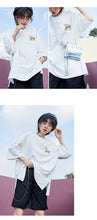 Load image into Gallery viewer, Spring 2009 cotton T-shirt Korean version women's loose BF jacket round collar cartoon short sleeve blouse 80160