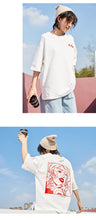 Load image into Gallery viewer, Spring and summer 2019 new sanding base shirt women casual crew neck T-shirt women embroidered short sleeve T-shirt 9950