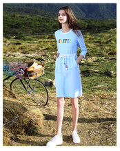 Load image into Gallery viewer, Newly fashioned women's round-collar embroidered A-shaped skirt in early spring of 2019