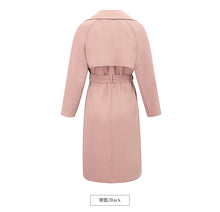 Load image into Gallery viewer, Spring 2009 New Women's Wear Pure Collar Tie Overcoat Double-breasted Extended Windswear 97138