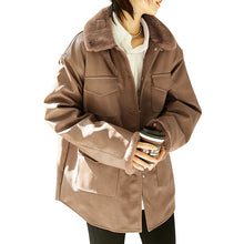 Load image into Gallery viewer, [clearing warehouse and killing 186 cases without return or change] locomotive clothes washed Pu jacket and thicker leather clothes 3073