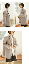 Load image into Gallery viewer, Spring and Summer 2019 New Korean Version Women's Medium and Long Leisure Suit Jacket Women's Loose Pure Color Small Suit 3081