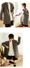 Load image into Gallery viewer, Spring and Summer 2019 New Korean Version Women's Medium and Long Leisure Suit Jacket Women's Loose Pure Color Small Suit 3081