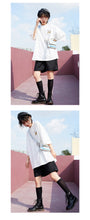 Load image into Gallery viewer, Spring 2009 cotton T-shirt Korean version women's loose BF jacket round collar cartoon short sleeve blouse 80160