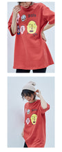 Load image into Gallery viewer, Spring 2019 New Women's Wear Thickened Ground Short-sleeved Women's Round Neck Medium-long Printed T-shirt 80202