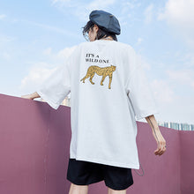 Load image into Gallery viewer, Spring 2009 cotton T-shirt Korean version women's loose BF jacket round collar cartoon short sleeve blouse 80160
