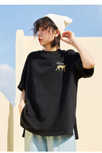 Load image into Gallery viewer, Spring 2009 cotton T-shirt Korean version women's loose BF jacket round collar cartoon short sleeve blouse 80160
