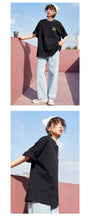 Load image into Gallery viewer, Spring 2009 cotton T-shirt Korean version women's loose BF jacket round collar cartoon short sleeve blouse 80160