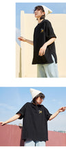 Load image into Gallery viewer, Spring 2009 cotton T-shirt Korean version women's loose BF jacket round collar cartoon short sleeve blouse 80160