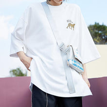 Load image into Gallery viewer, Spring 2009 cotton T-shirt Korean version women's loose BF jacket round collar cartoon short sleeve blouse 80160