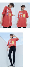 Load image into Gallery viewer, Spring 2019 New Women's Wear Thickened Ground Short-sleeved Women's Round Neck Medium-long Printed T-shirt 80202