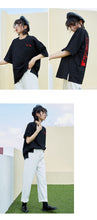 Load image into Gallery viewer, Spring and summer 2019 new sanding base shirt women casual crew neck T-shirt women embroidered short sleeve T-shirt 9950