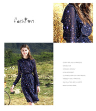 Load image into Gallery viewer, French Dresses Spring 2019 New Women's Suit Head Long Sleeve Printed Chiffon Dresses 63179