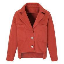 Load image into Gallery viewer, [ Journal of the Philippines] Woven lapel coat 2019 spring new women's single Breasted long-sleeved casual jacket 97137