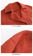 Load image into Gallery viewer, [ Journal of the Philippines] Woven lapel coat 2019 spring new women's single Breasted long-sleeved casual jacket 97137