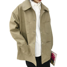 Load image into Gallery viewer, 2018 New Korean Version Loose Pure Pocket Locomotive Clothes Pu Leather Clothes Short Winter Leisure Outerwear Trendy 3087
