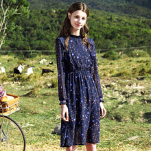 Load image into Gallery viewer, French Dresses Spring 2019 New Women's Suit Head Long Sleeve Printed Chiffon Dresses 63179