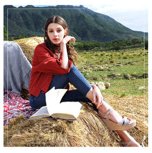 Load image into Gallery viewer, [ Journal of the Philippines] Woven lapel coat 2019 spring new women's single Breasted long-sleeved casual jacket 97137