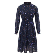 Load image into Gallery viewer, French Dresses Spring 2019 New Women's Suit Head Long Sleeve Printed Chiffon Dresses 63179
