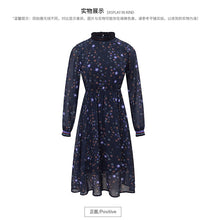 Load image into Gallery viewer, French Dresses Spring 2019 New Women's Suit Head Long Sleeve Printed Chiffon Dresses 63179