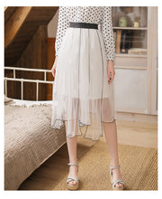 Load image into Gallery viewer, Spring 2009 New Women's Wear Elastic Strap Irregular Skirt Sweet Baitie Mesh Half-length Skirt 25011