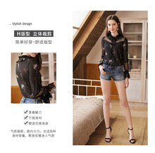 Load image into Gallery viewer, 2019 Spring new boutique women's temperament vertical collar pullover lady hundred catch snow spinning shirt 51019
