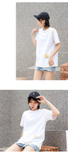 Load image into Gallery viewer, Spring 2019 New Women's Wear Coloured Ins Short-sleeved T-shirt Loose Korean Edition with Top Half-sleeve Underwear 3107