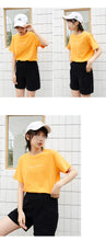 Load image into Gallery viewer, Loose-fitting student half-sleeve T-shirt for women in spring and summer of 2019 new Korean alphabetic jacket with short sleeves and undercoat 3108