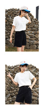 Load image into Gallery viewer, Loose-fitting student half-sleeve T-shirt for women in spring and summer of 2019 new Korean alphabetic jacket with short sleeves and undercoat 3108
