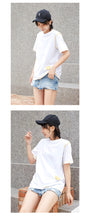 Load image into Gallery viewer, Spring 2019 New Women's Wear Coloured Ins Short-sleeved T-shirt Loose Korean Edition with Top Half-sleeve Underwear 3107