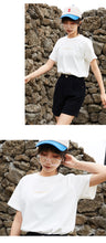 Load image into Gallery viewer, Loose-fitting student half-sleeve T-shirt for women in spring and summer of 2019 new Korean alphabetic jacket with short sleeves and undercoat 3108