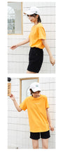 Load image into Gallery viewer, Loose-fitting student half-sleeve T-shirt for women in spring and summer of 2019 new Korean alphabetic jacket with short sleeves and undercoat 3108