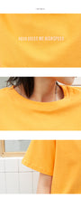 Load image into Gallery viewer, Loose-fitting student half-sleeve T-shirt for women in spring and summer of 2019 new Korean alphabetic jacket with short sleeves and undercoat 3108