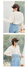 Load image into Gallery viewer, Spring/summer 2019 solid color leisure women's long sleeve thin lapel single-breasted loose student shirt jacket 3116