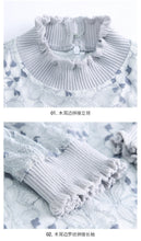 Load image into Gallery viewer, 2019 Autumn new women's dress vertical collar hollow Lotus leaf edge fairy dress temperament light lace dress 63176