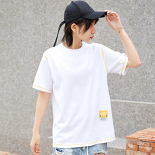 Load image into Gallery viewer, Spring 2019 New Women's Wear Coloured Ins Short-sleeved T-shirt Loose Korean Edition with Top Half-sleeve Underwear 3107