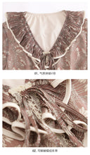 Load image into Gallery viewer, Spring 2009 New Women's Dresses Long Flare Sleeve Printed Skirt Temperament Chiffon Dress 63128