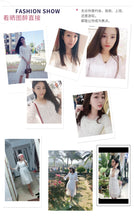 Load image into Gallery viewer, Immortal Lotus leaf sleeve white skirt 2019 fall new women's V collar embroidered chiffon dress 686